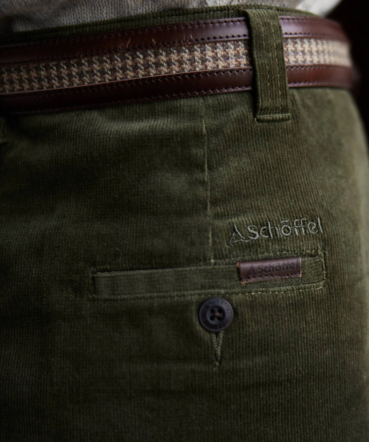 Harrington Belt in Houndstooth Tweed